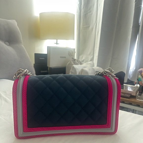 Chanel Fluo Boy Flap Bag Quilted Canvas - Picture 9 of 13